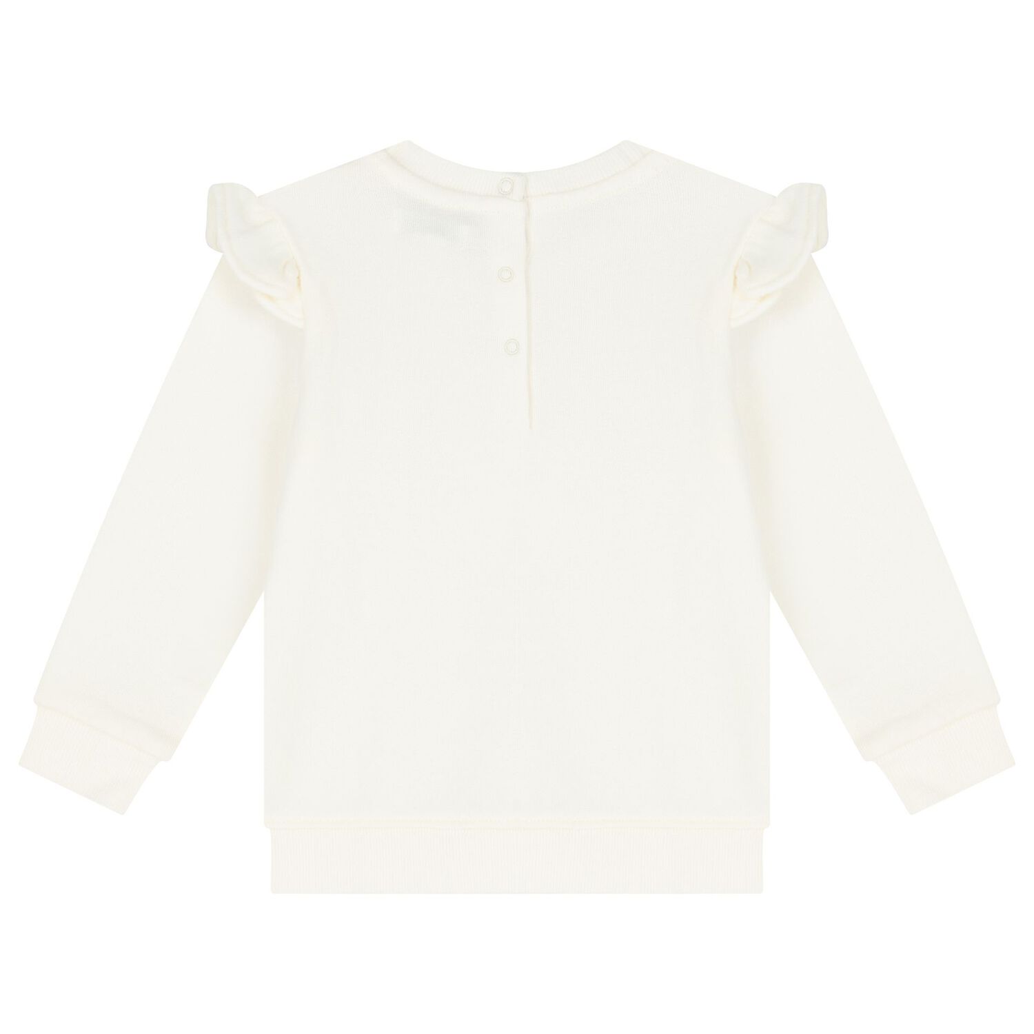 بدلة رياضية بنات بشعار الدب باللون العاجي, 1, hi-res