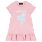 فستان بنات بالشعار باللون الوردى, 1, hi-res