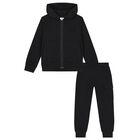 Boys Black Logo Tracksuit, 1, hi-res