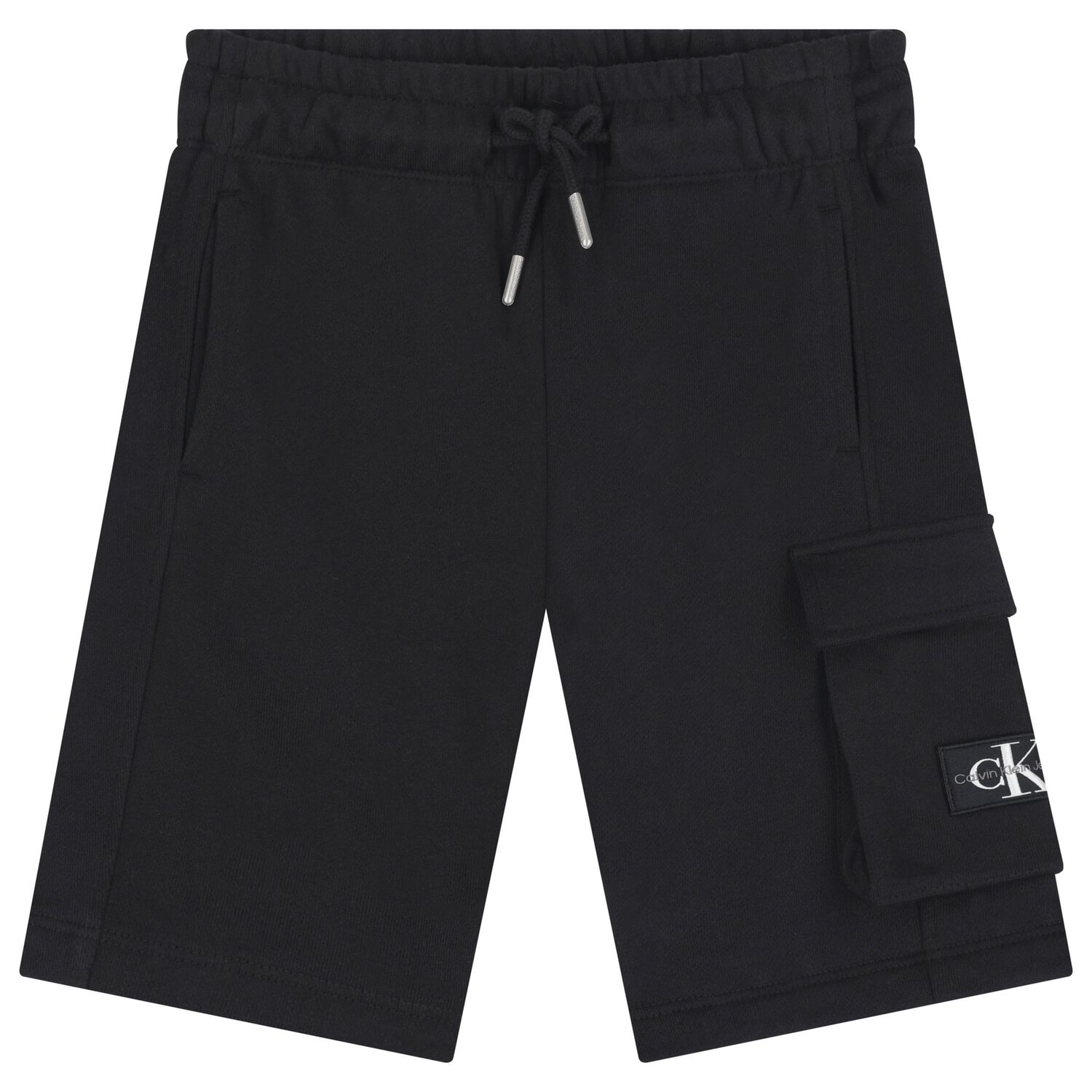 Boys Black Logo Shorts, 1, hi-res