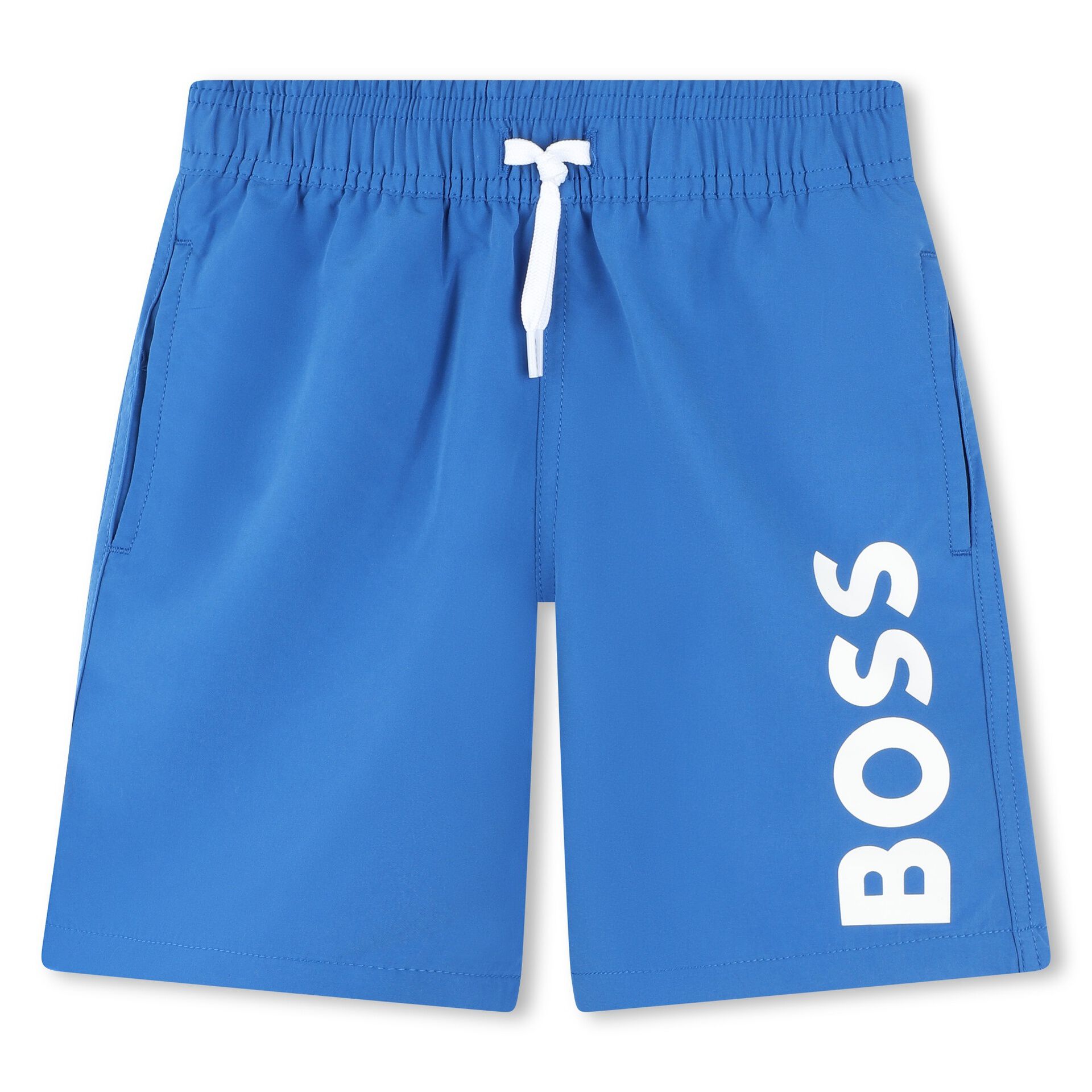 BOSS Boys Blue Logo Swim Shorts Junior Couture UAE
