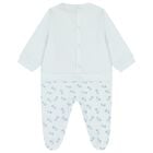 Baby Boys Blue Teddy Bear Logo Babygrow, 2, hi-res