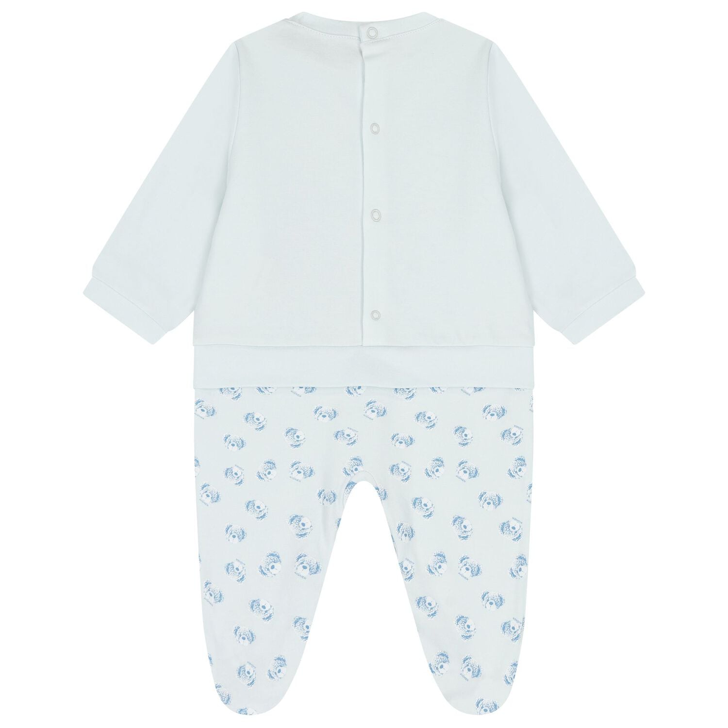 Baby Boys Blue Teddy Bear Logo Babygrow, 2, hi-res