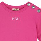 Girls Pink Logo Top, 1, hi-res
