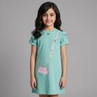 Younger Girls Green Bag Logo Dress, 2, hi-res