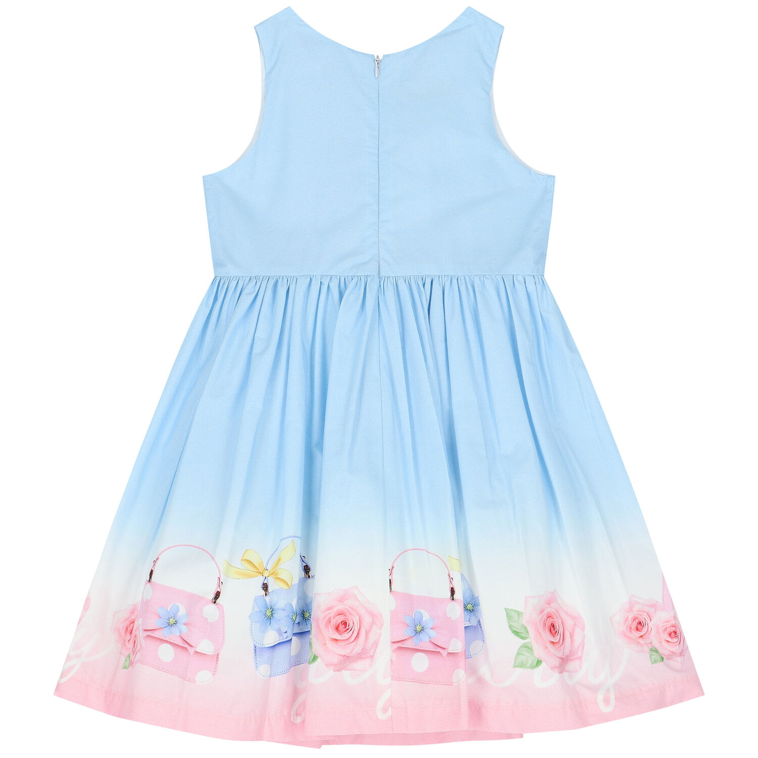 Girls Blue Bow Dress, 1, hi-res image number null
