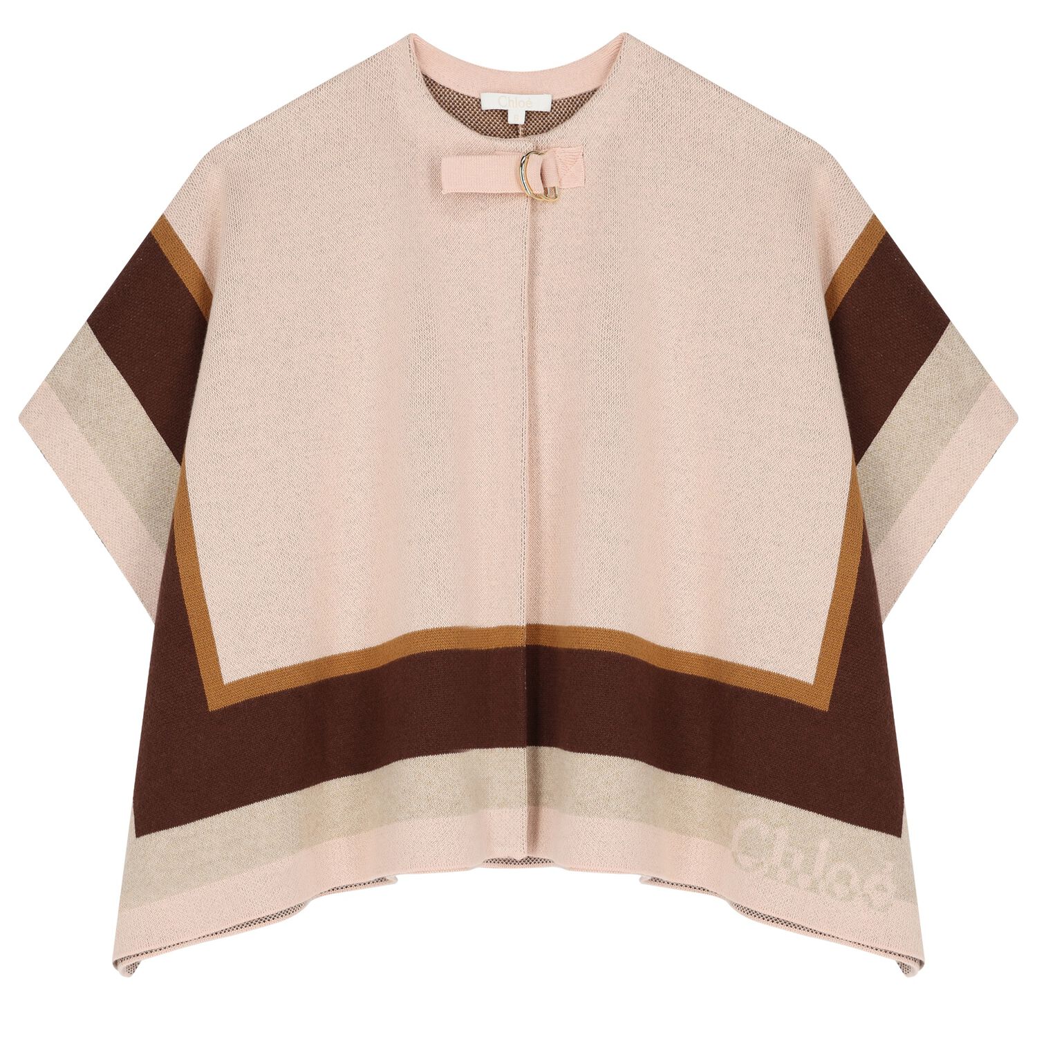 عباءة بنات منسوجة بالشعار باللون الوردي , 1, hi-res image number null