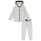 Boys Grey Logo Tracksuit, 3, hi-res
