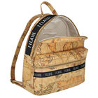 Beige Geo Map Backpack, 1, hi-res