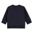 Younger Boys Navy Blue Logo Sweatshirt, 2, hi-res