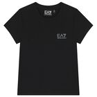 Girls Black Logo T-Shirt, 1, hi-res