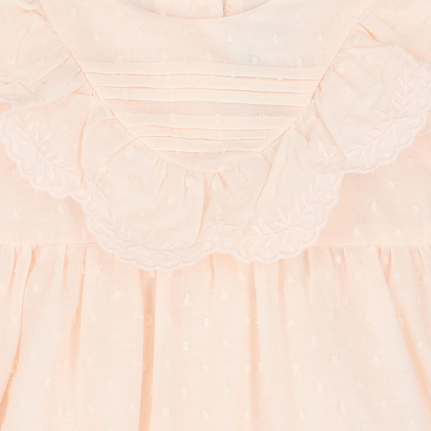 Younger Girls Pink Embroidered Dress, 1, hi-res