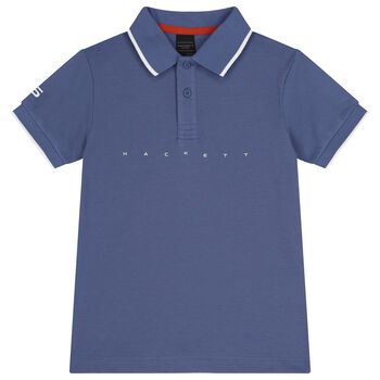 Boys Blue Logo Polo Shirt