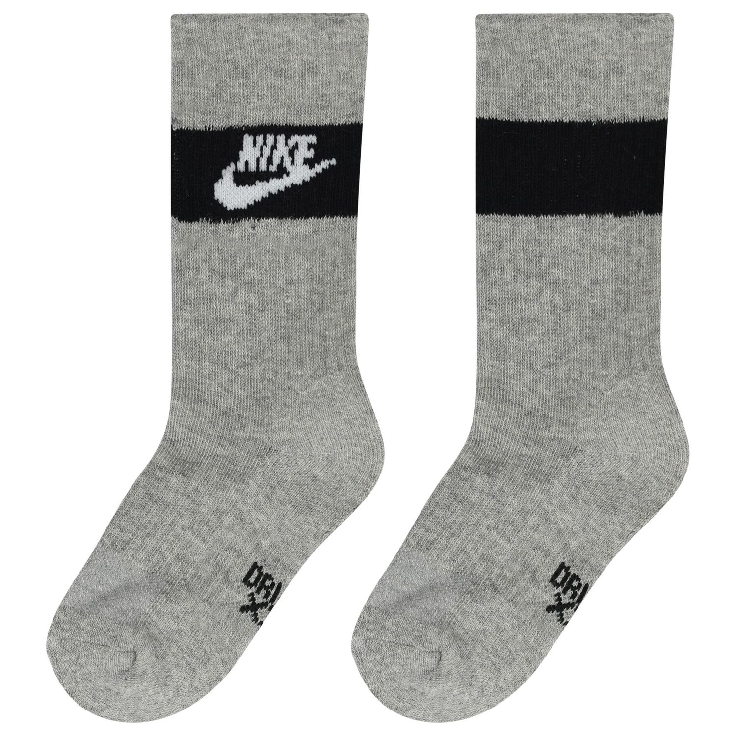 Boys White, Black & Grey Logo Socks ( 6-Pack ) , 1, hi-res