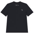 Boys Black Logo T-Shirt, 1, hi-res
