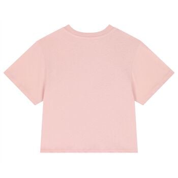 Girls Mini Me Pink Heart Logo T-Shirt