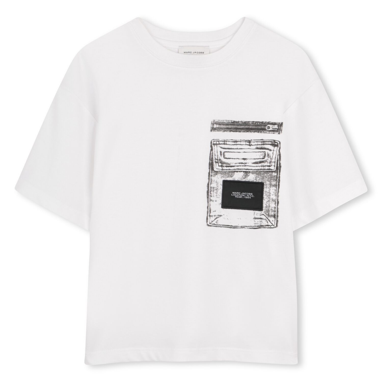 Boys White Logo T-Shirt, 1, hi-res
