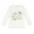 Girls White & Beige Leggings Set, 1, hi-res