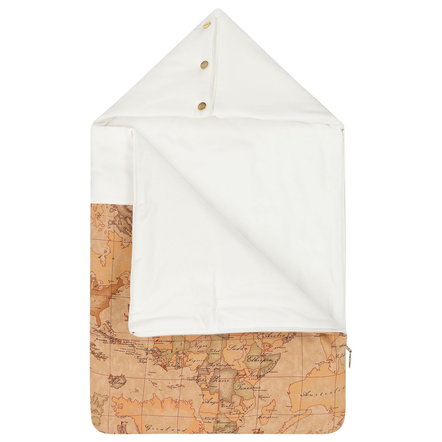 Beige & White Geo Map Baby Nest, 1, hi-res