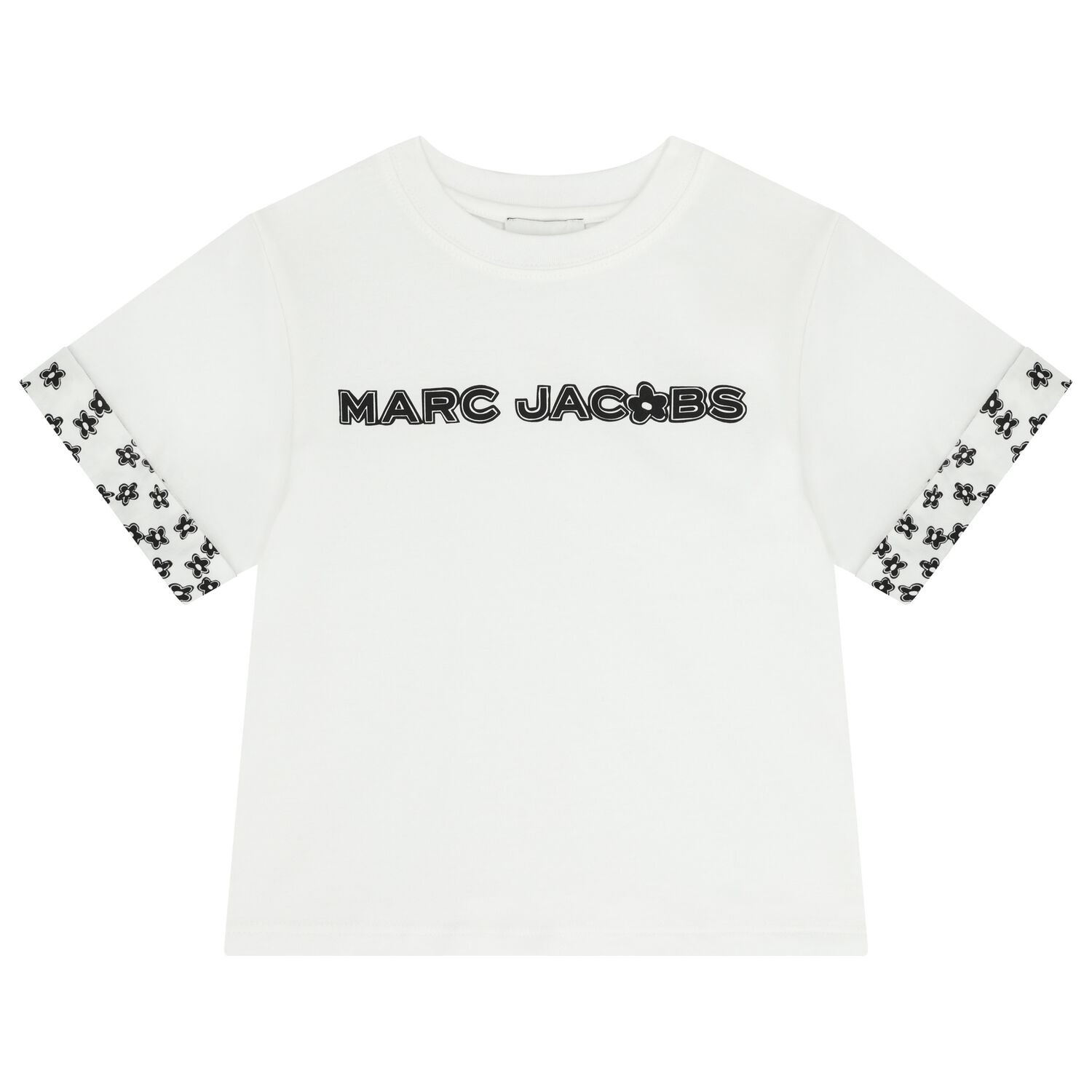 Girls White Logo Floral T-Shirt, 1, hi-res