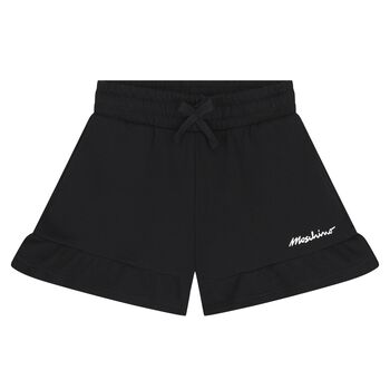 شورت للبنات بالشعار باللون الاسود 