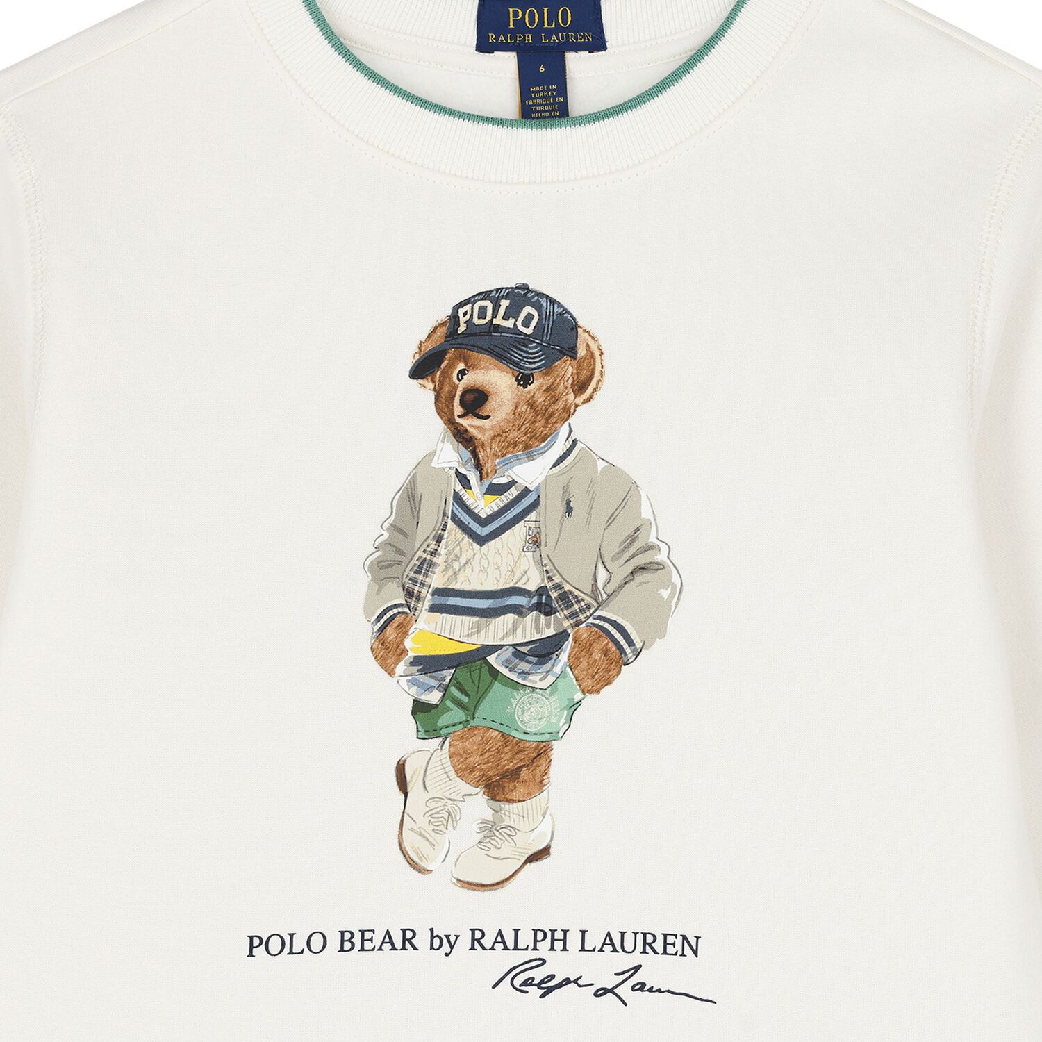 Boys Ivory Polo Bear Sweatshirt, 1, hi-res