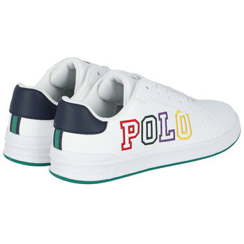 Boys White Logo Trainers
