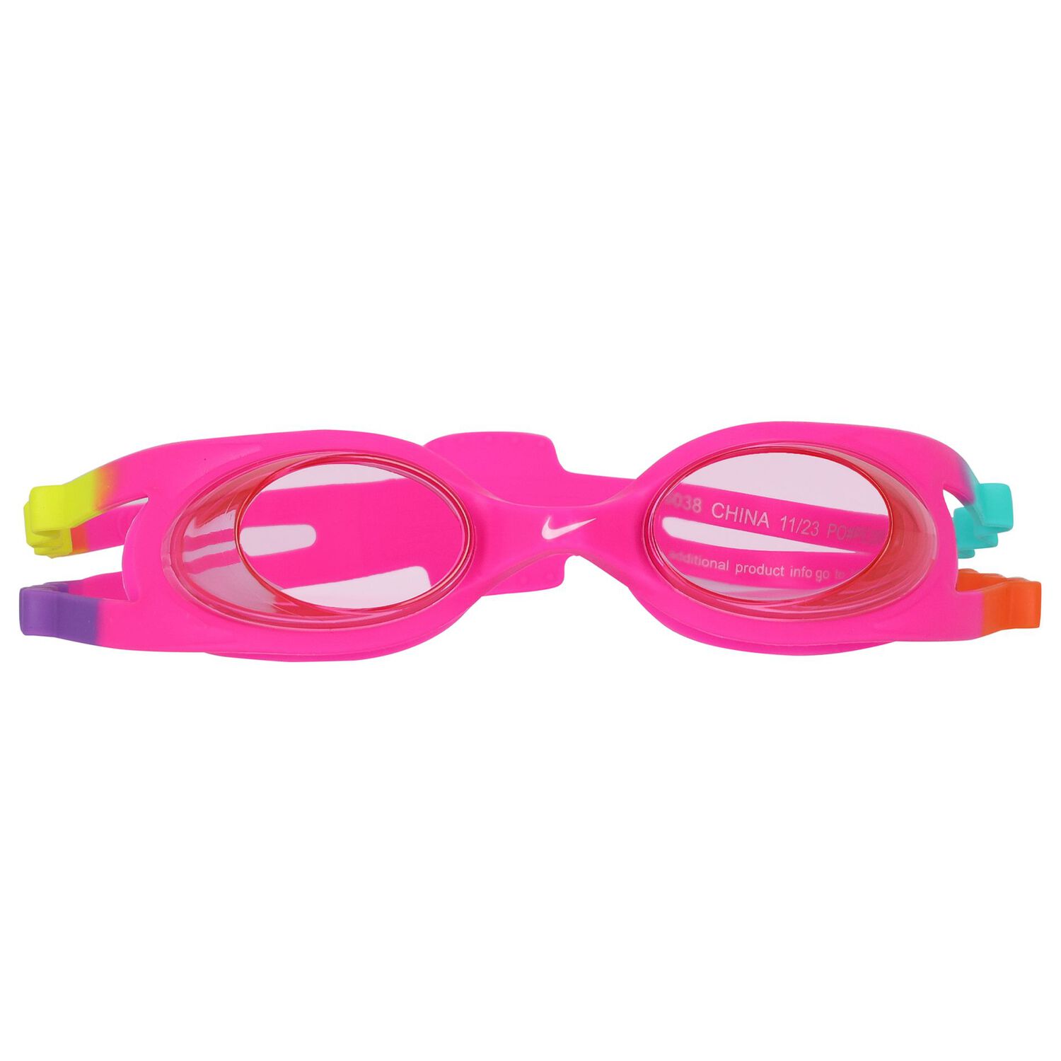 Girls Pink Logo Swimming Goggles, 2, hi-res image number null