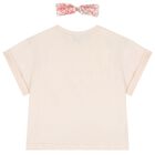 Girls Ivory T-Shirt & Headband Set, 3, hi-res