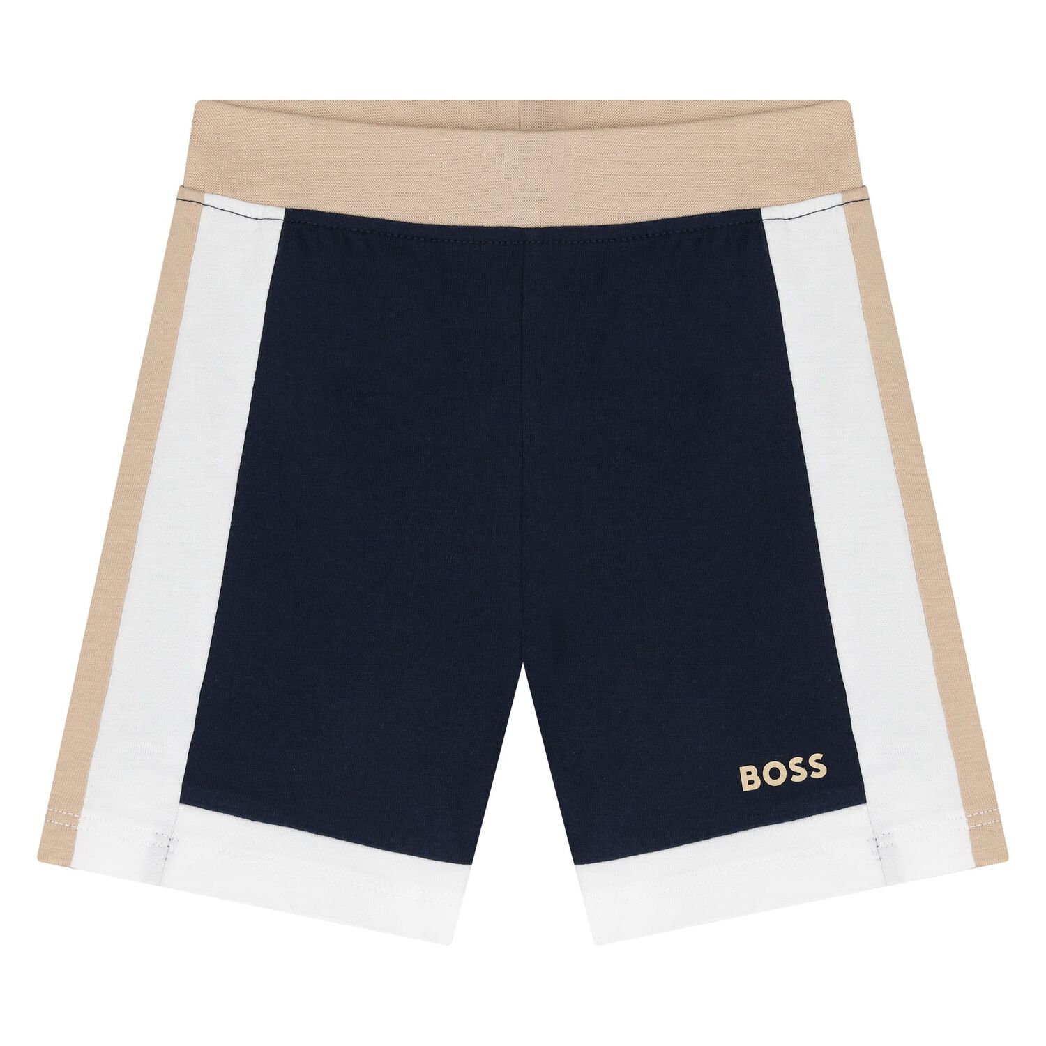 Younger Boys White & Navy Blue Shorts Set, 1, hi-res image number null