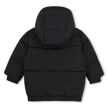 Younger Boys Black Logo Puffer Jacket