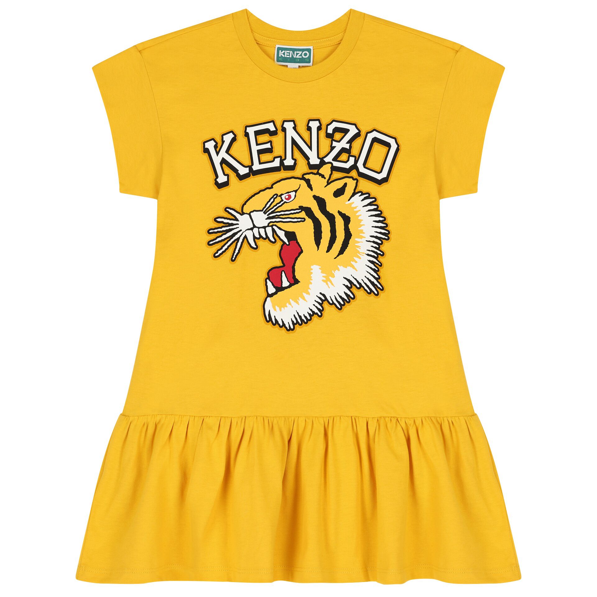 Yellow tiger dress top