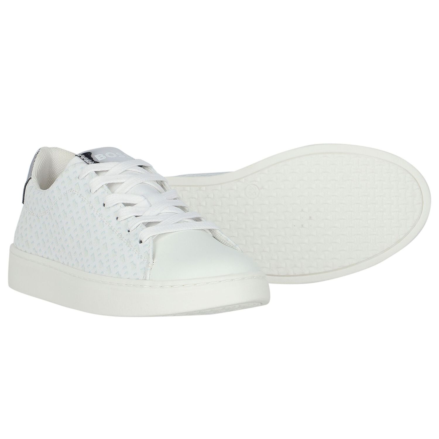 Girls White Logo Trainers, 1, hi-res image number null