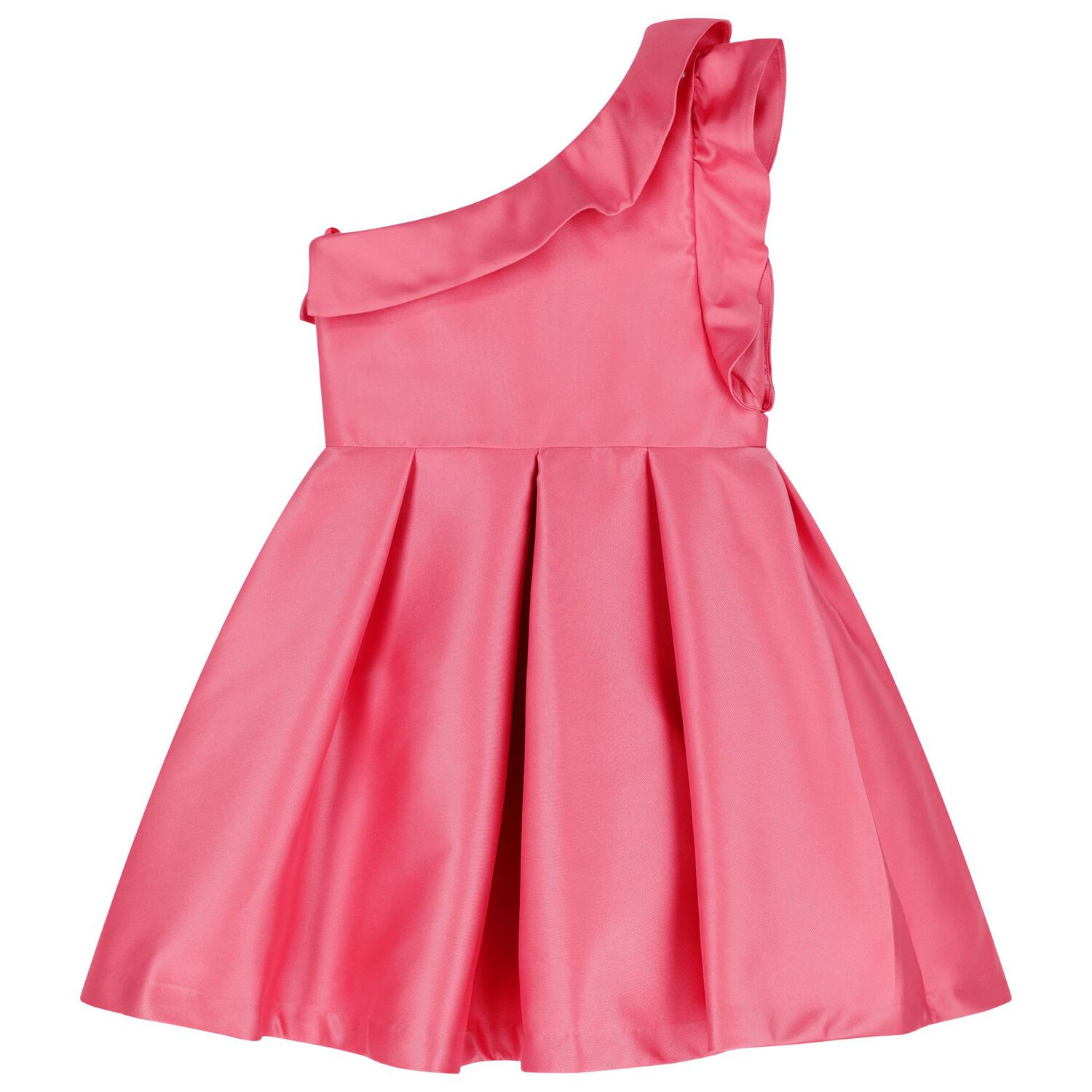 Girls Pink Asymmetric Dress, 1, hi-res