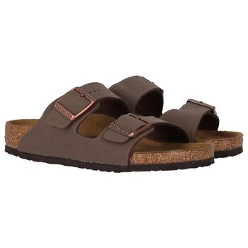 Brown Faux Leather Sandals