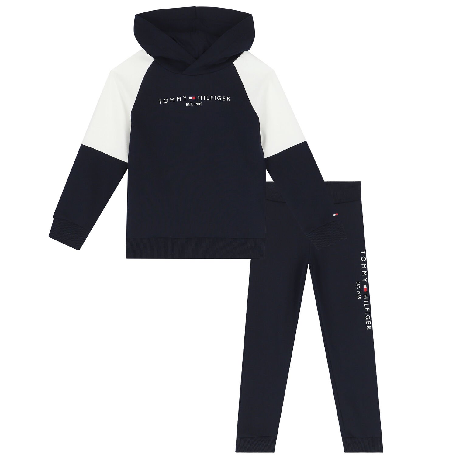 Boys Navy & White Logo Tracksuit, 1, hi-res