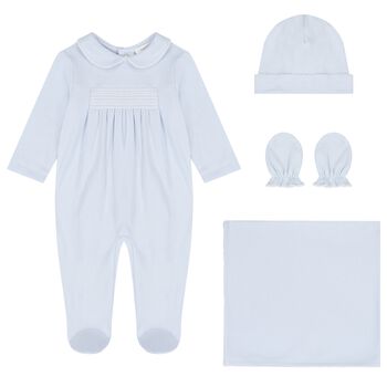 Baby Boys Blue Babygrow Gift Set
