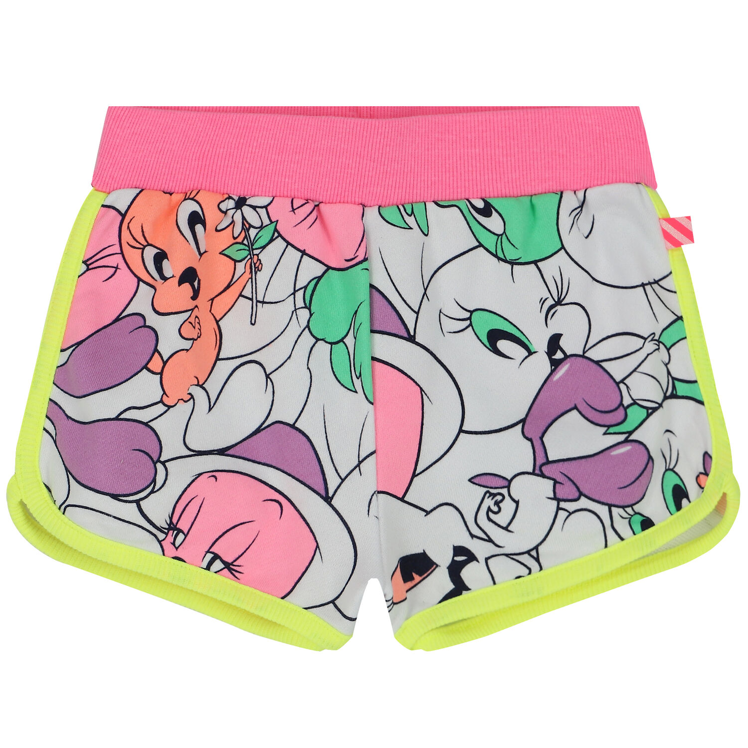 Girls White Tweety Bird Shorts, 1, hi-res