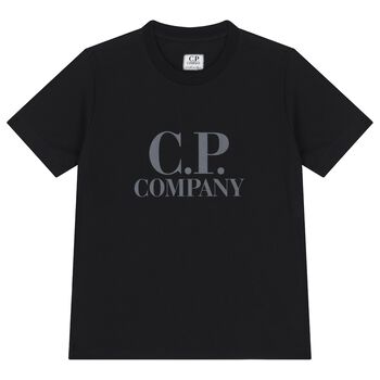 تيشيرت بالشعار باللون الأسود للأولاد 