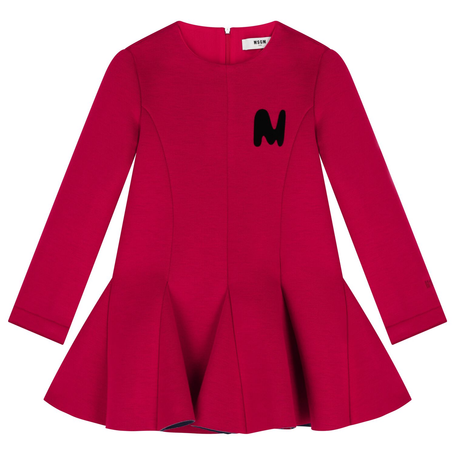 Girls Red Logo Scuba Dress, 2, hi-res