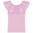 Girls Pink Ruffled Top, 1, hi-res
