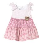 Baby Girls Pink & White Dress, 1, hi-res