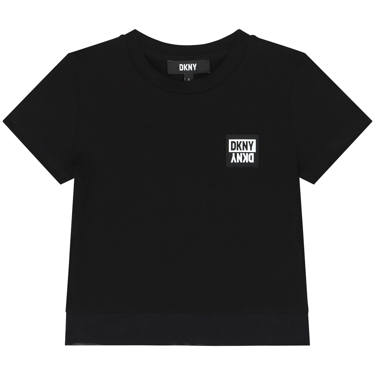 Girls Black Logo T-Shirt, 2, hi-res