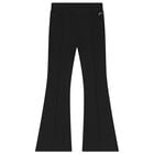 Girls Black Flared Jeggings, 1, hi-res