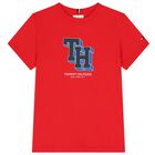 Boys Red Logo T-Shirt, 4, hi-res