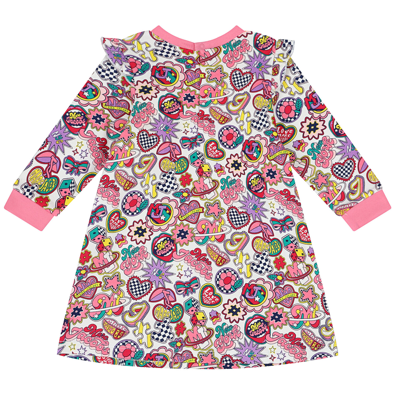Younger Girls White Logo Dress, 1, hi-res image number null