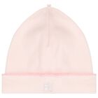 طقم أفرول بنات بفيونكة باللون الوردي, 1, hi-res