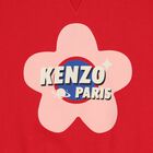 سويت شيرت أحمر بشعار للبنات, 1, hi-res