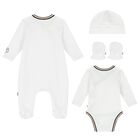White Logo Babygrow Gift Set, 1, hi-res