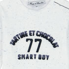Baby Boys White & Navy Long Sleeve Top, 1, hi-res